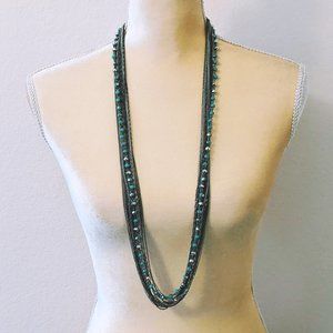 Vera Wang Layered Beaded Chain Necklace